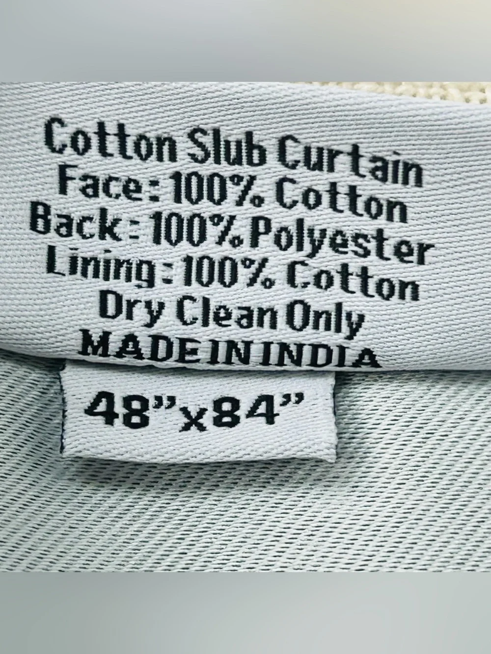QUINCE Set Of 2 48x84 Cotton Slub Room Darkening Curtains Natural 0217